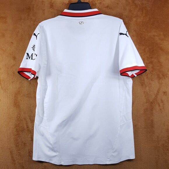 Puma ACM Mens Large White AC Milan Emirates Fly Better Soccer Futbol Jersey $140 - Picture 9 of 13